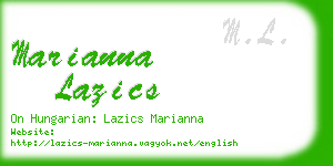 marianna lazics business card